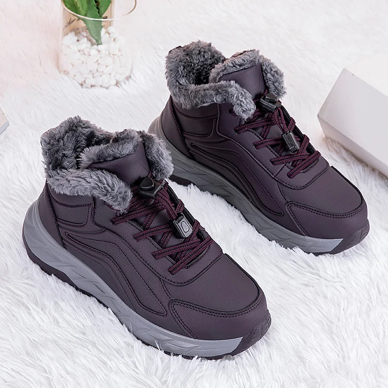 ELUVA الرجال أحذية الثلوج الحرارية مقاوم للماء المضادة للانزلاق أحذية الشتاء الدافئة المشي لمسافات طويلة أحذية عمل عدم الانزلاق الأحذية الحرارية في الهواء الطلق للرجال