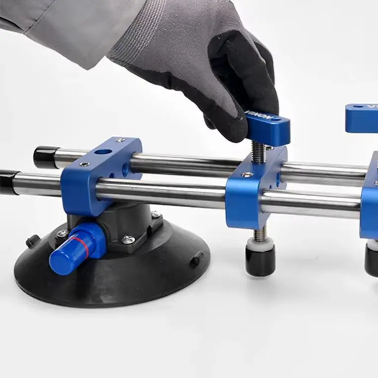 Rock Slab Countertop Seamless Splicing Tool Tiler;GOOD 800N Dense Seam Paving Vacuum Suction Cup Regulator 