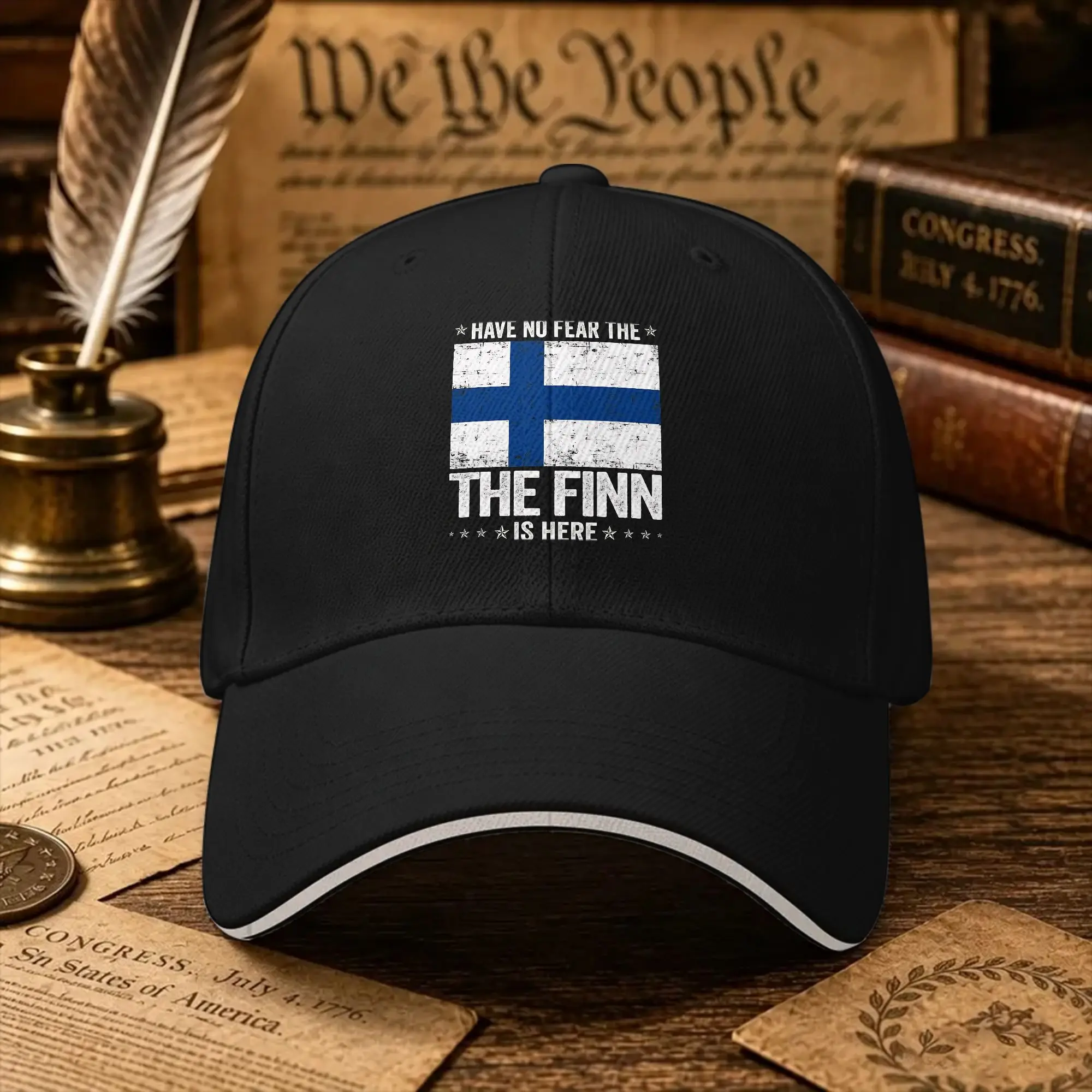Have No Fear The Finn Is Here  Finland Flag Design  Sun Baseball Cap Spring Female Male  Trucker Hat Breathable Baseball Caps