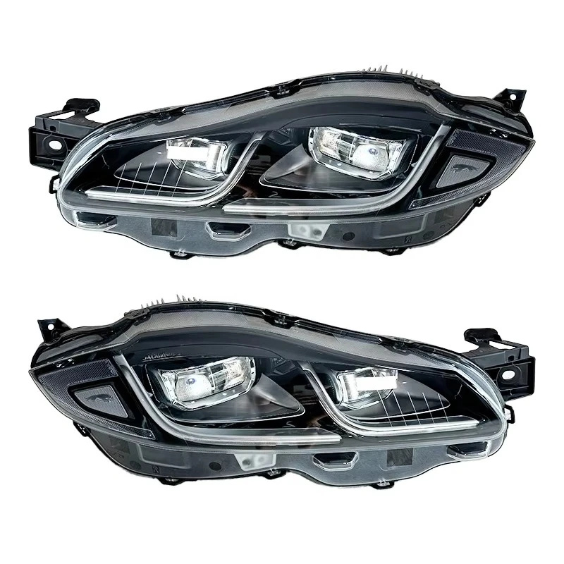 For XJ 2010-2019 LED Headlight Assembly Without Steering Follower AFS Performance Parts