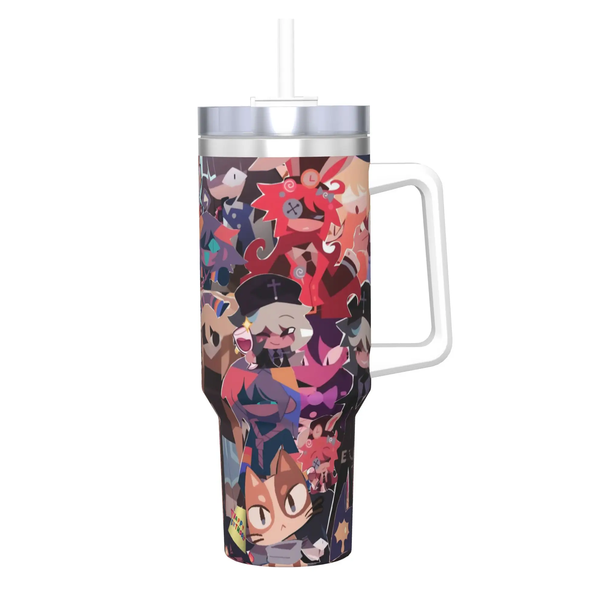 FPE Fundamental Paper Education Tumbler 40oz Stainless Steel Double Wall Vacuum Insulated  Cup With Straw