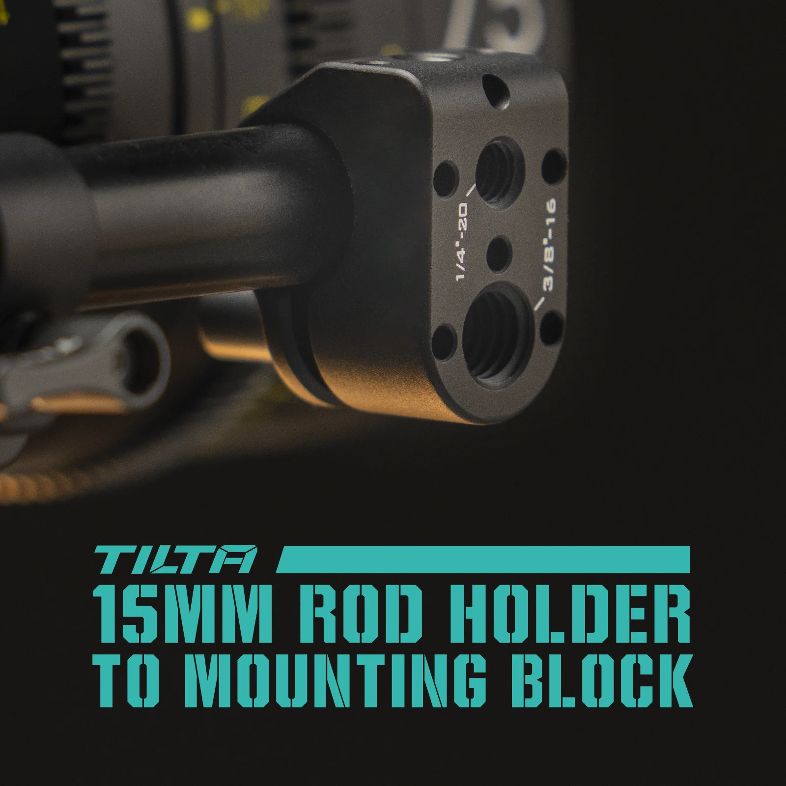 TILTA TA-15RH-MB-B 15mm Rod Holder to Mounting Block - Black TILTA Accessory Market