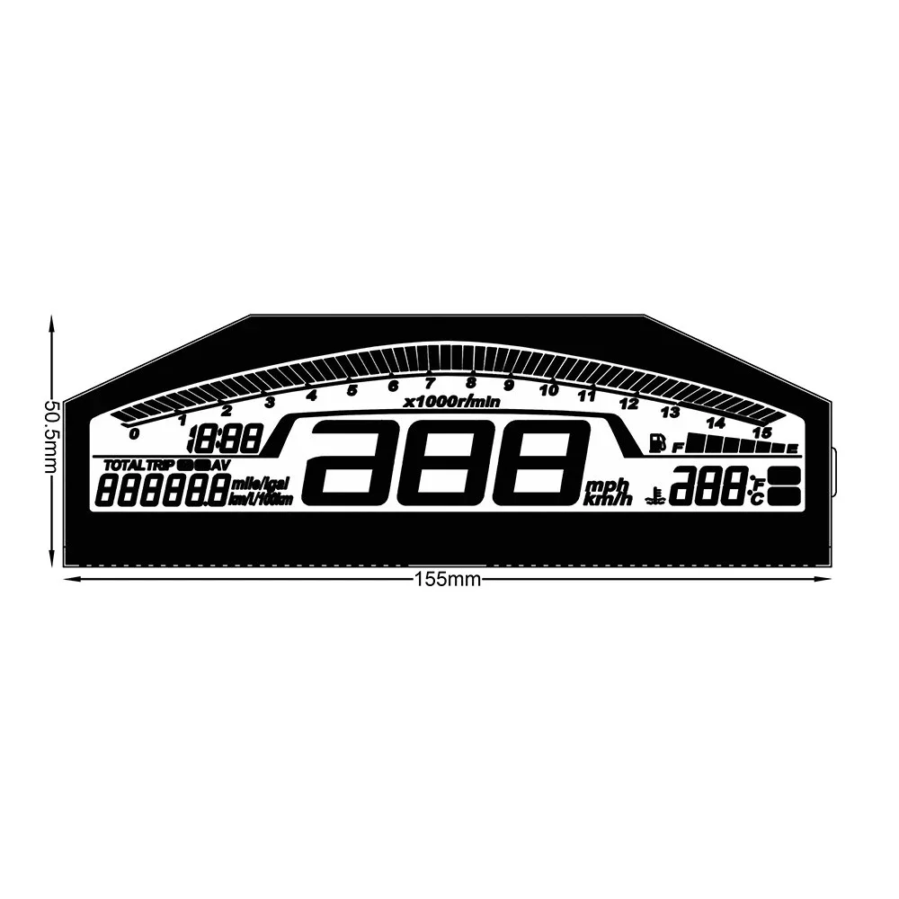 Display für Honda VFR 800 X Crossrunner und CB 600F Hornet Tachometeranzeige – Detail 5