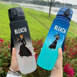 BLEACH Death Animation Peripheral Hot Water Cup Fashionable Double Lid 650ml Large Capacity Children's Student Drinking Cup