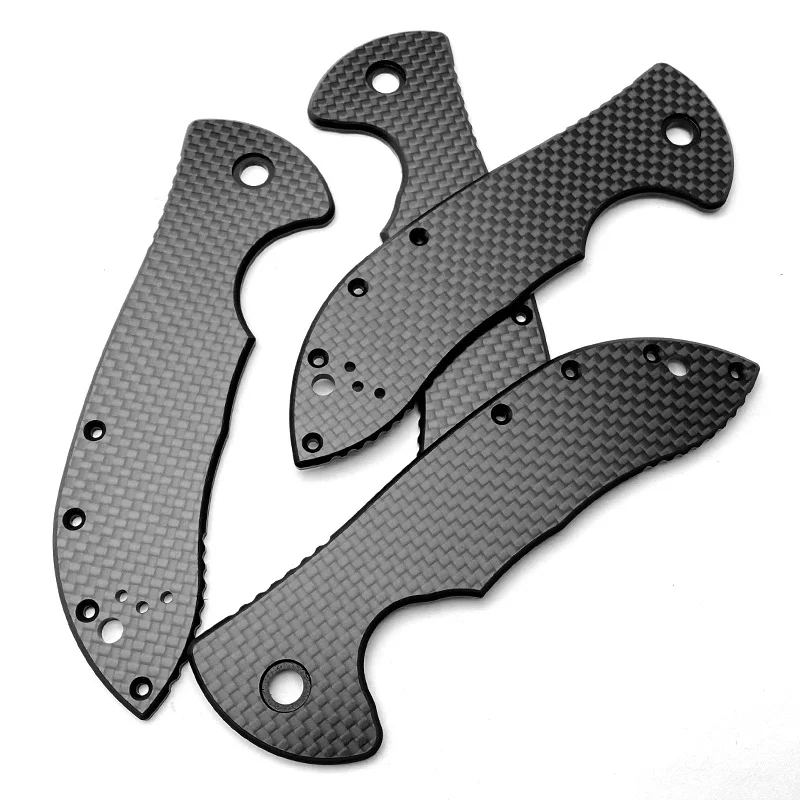 1 Pair Custom Carbon Fiber & G10 Material Folding Knife Handle Scales for Emerson Commander Grip Patches DIY Making Accessories