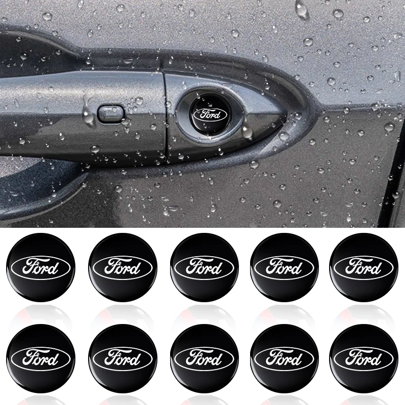 14MM Remote Car Key Stickers Emblem Accessories  For Ford Focus Mondeo MK1 MK2 MK4 MK3 Fiesta ST Line Kugo Transit Escape Fusion