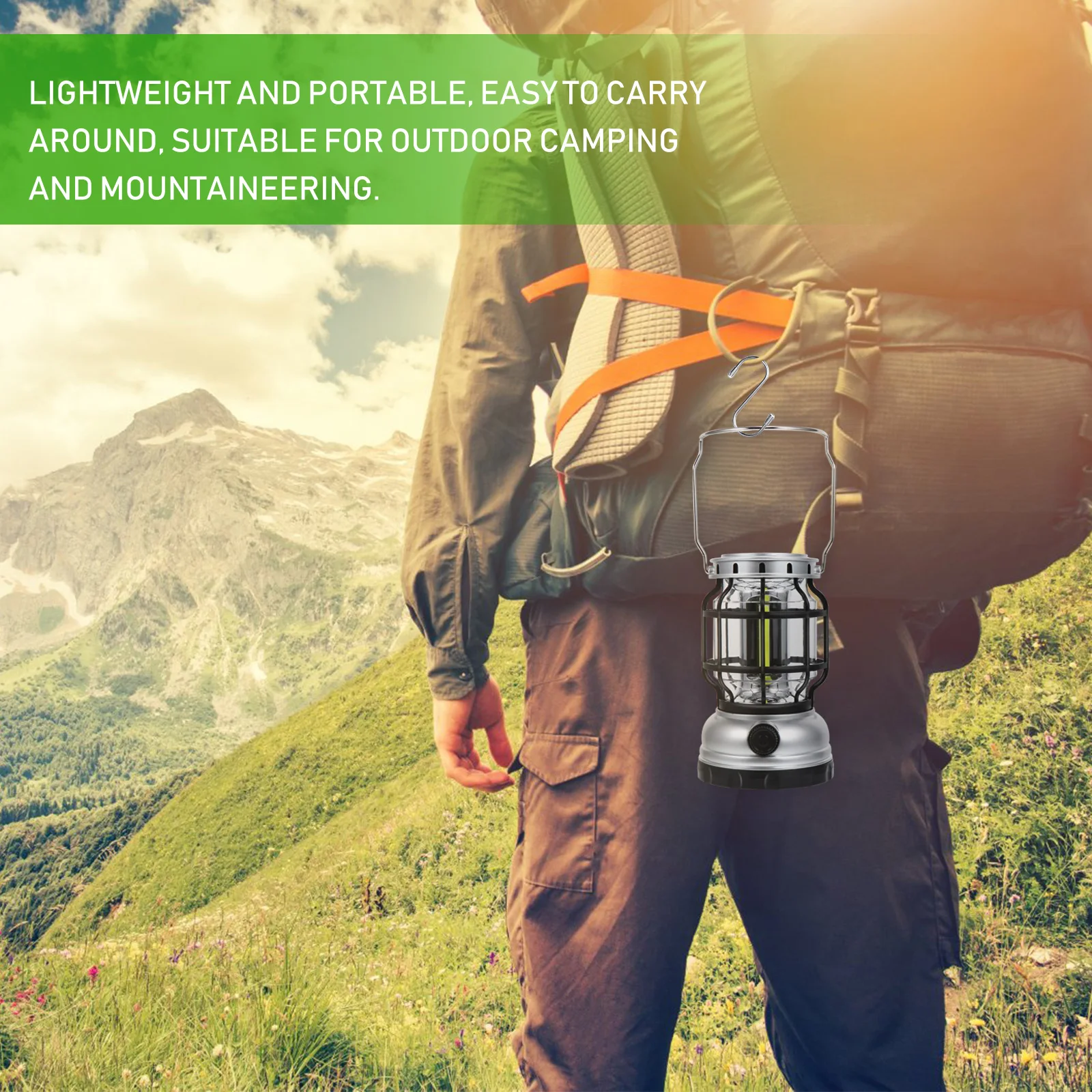 

Solar Camping Lights Portable LED Tent Lantern Outdoor Traveling Lightweight Durable ABS Material Suitable Camping