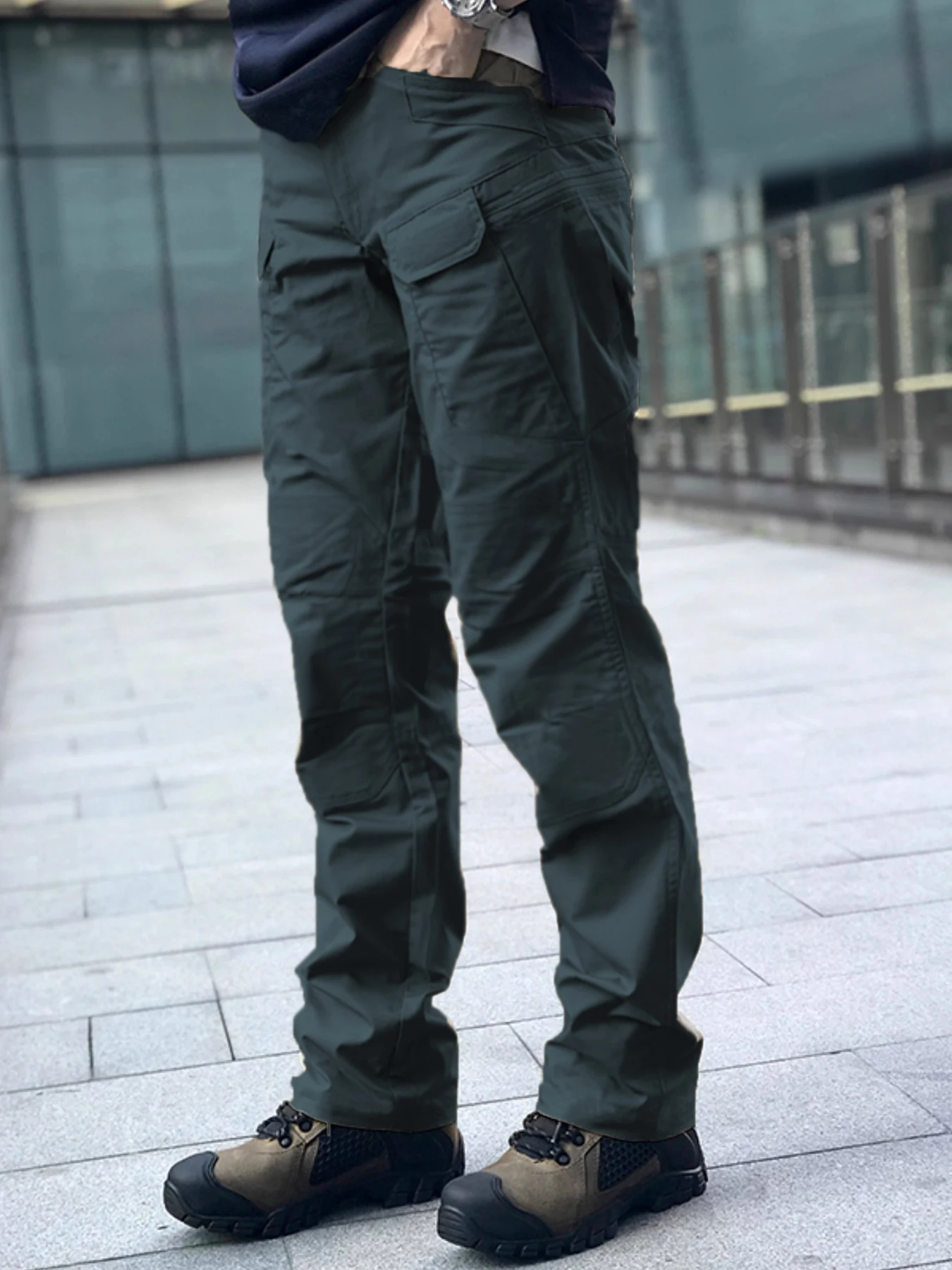 سراويل تكتيكية متعددة الوظائف للاستخدام الخارجي للرجال، سراويل رياضية متعددة الجيوب للمشي لمسافات طويلة في الهواء الطلق، مقاومة للماء، مقاومة للاهتراء