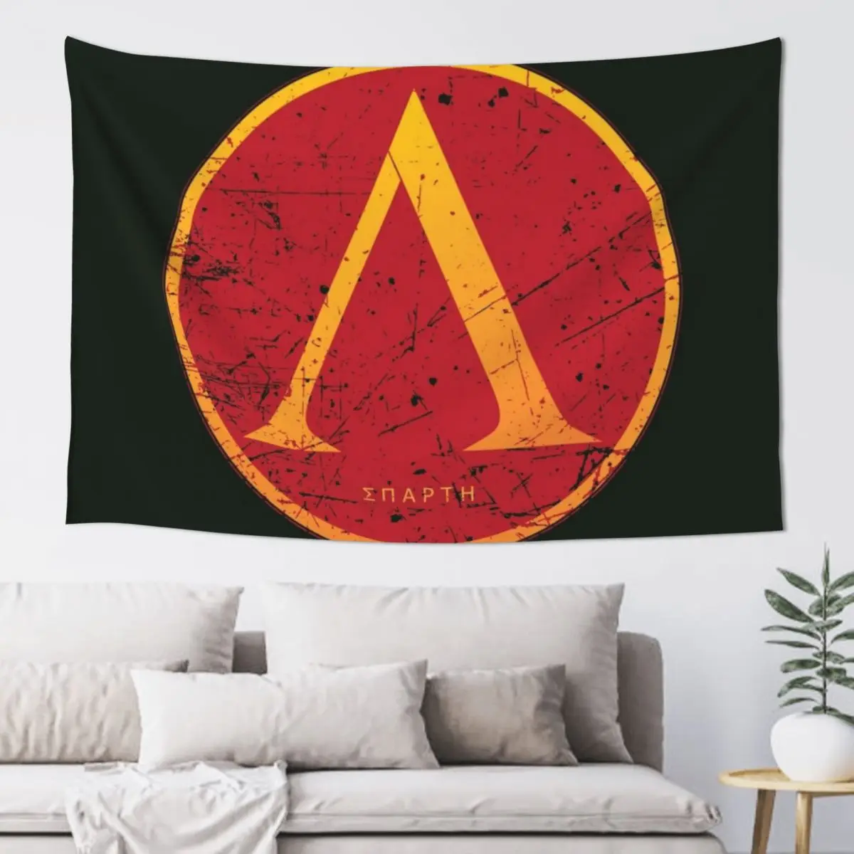 Sparta Ancient Greek Sign Tapestry On The Wall Room Decoration Korean Style Decoration Bedroom Bathroom Decor Tapestry