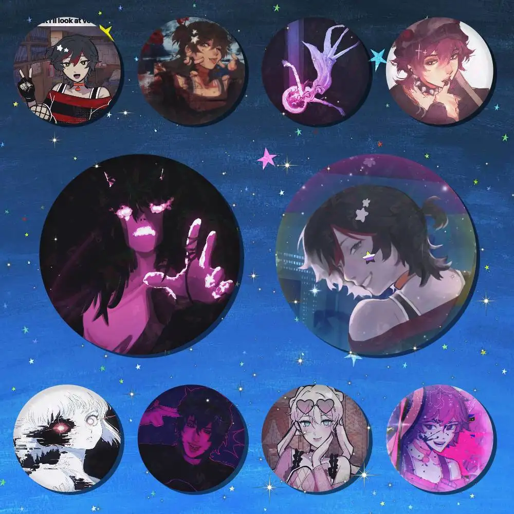 A-Killer Chat Ronin Misaki Anime Round Badges, Brooches, Clothing Accessories, Birthday Gifts, Anime Conventions