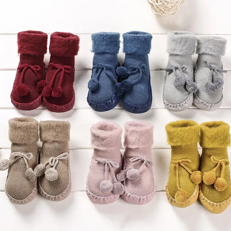 Newborn Baby Socks Cotton Children Floor Socks Anti-Slip Baby Socks Rubber Soles Baby Girl Sock