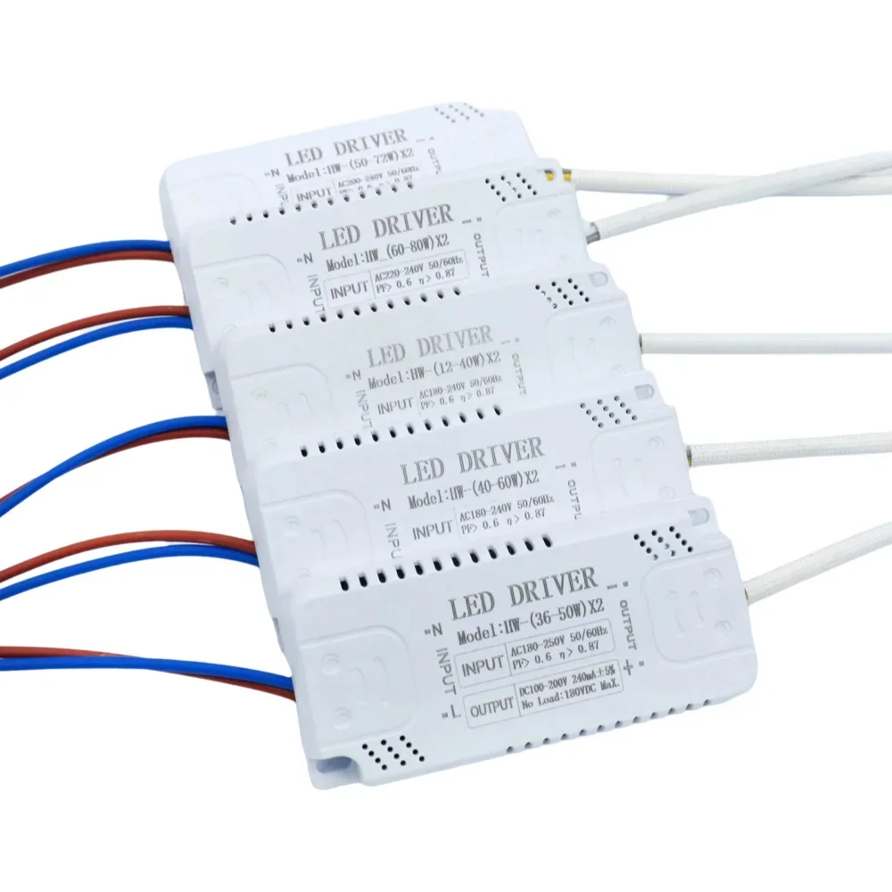 

12-40Wx2/36-50Wx2/40-60Wx2/50-72Wx2/60-80Wx2 LED Driver AC220V Ceiling Light Ceiling Fan Light Driver Power Supply Transformer