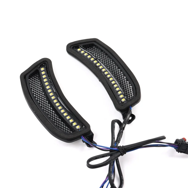 

Suitable for motorcycle air intake lights Harley22+Luo WeiSTHead Cover Dot-Type Air Inlet with Side Lights