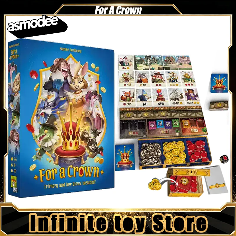 

Asmodee For A Crown Board Game Family Strategy Party Puzzle Games Anime Trading Card Birthday Educational Toy Gifts for Boy Girl
