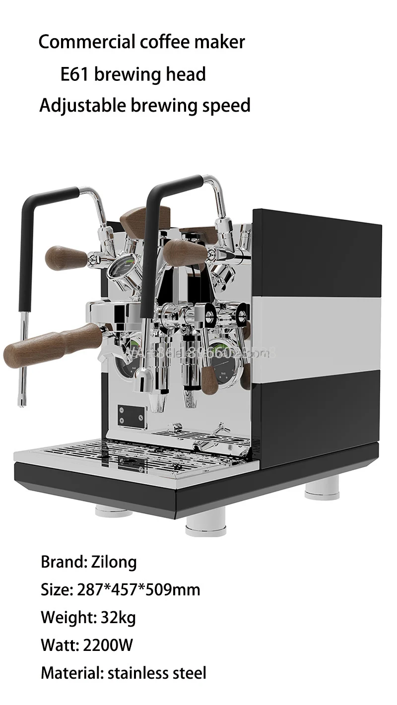 

Semi-Automatic Coffee Maker with Rotary Pump E61 Professional Manual Transformer Espresso Machine Commercial