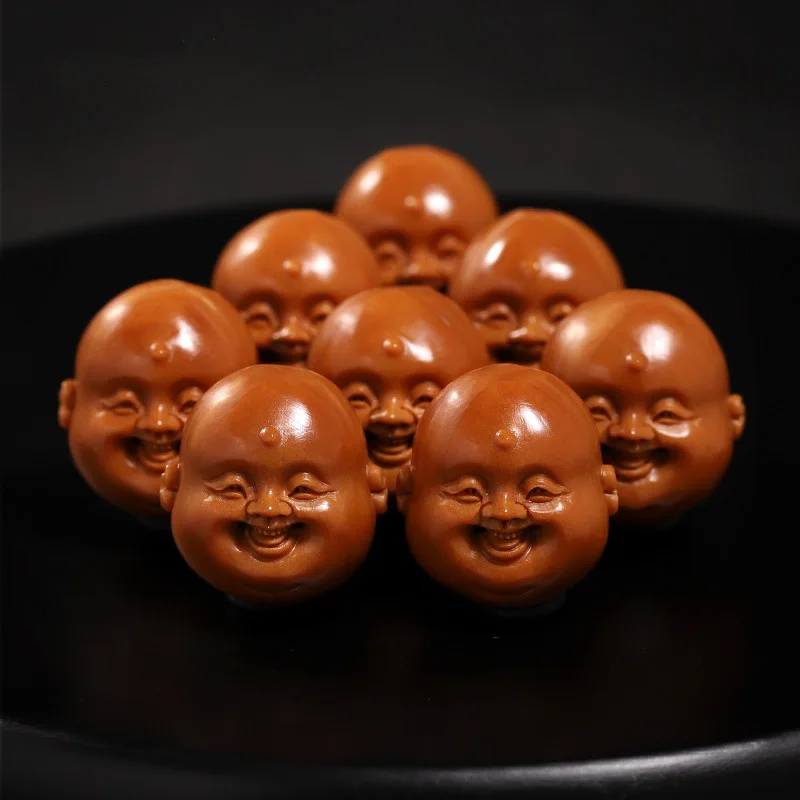 Olive Nut Oil Core Smiling Face Very Happy Handmade Stone Carving Maitreya Bracelet