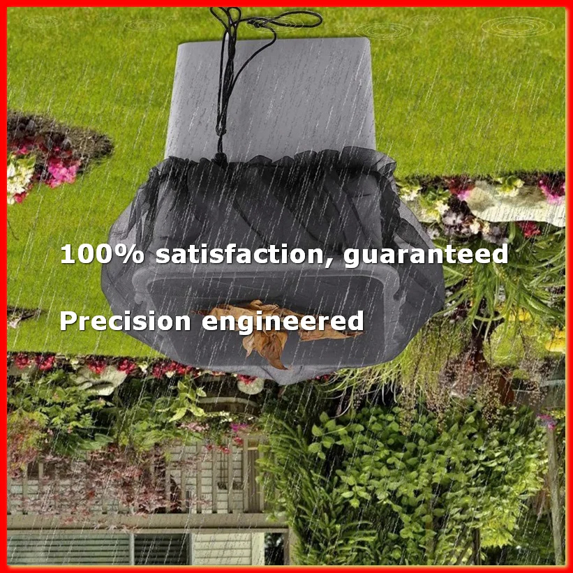 Mesh Cover for Rain Barrels, 4 Pcs Rain Barrel Netting Screen with Drawstring for Protecting Fallen Leaf Debris-A79M