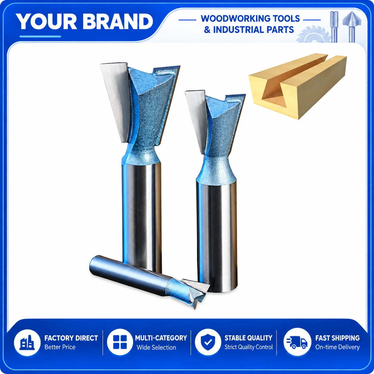 1pc Tungsten Carbide Dovetail Router Bit 1/4 1/2 Inch Shank Woodworking Milling Cutter for Wood Dovetail Joints