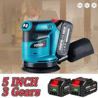 5 Inch Cordless Electric Orbital Sander Wood Grinder 3 Gears Polishing Grinding Machine Power Tools For Makita 18V Battery Pin