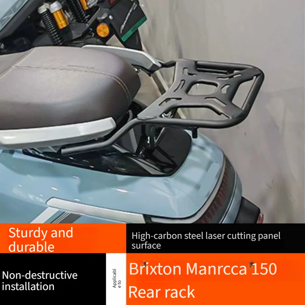 For Brixton Manrcca 150 BL150T‑7E Scooter Heavy‑Duty Rear Cargo Carrier Rack Top Trunk Support Aftermarket Mod Upgrade Parts