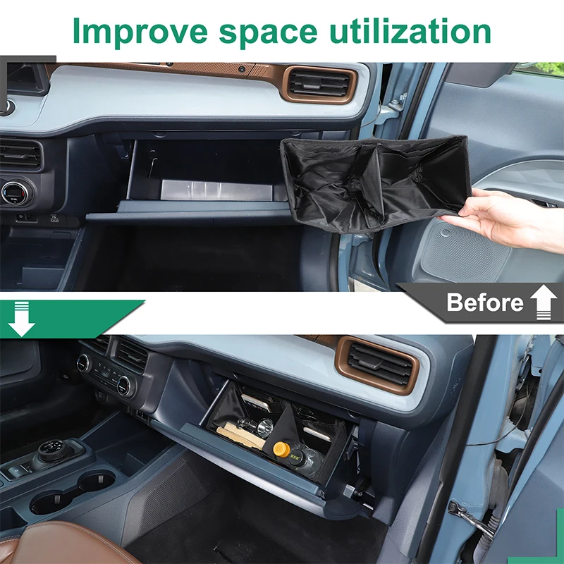 For Ford Maverick 2022-2024 Oxford cloth car glove box multi-function divider bag organizer bag storage bag car accessories 1Pcs