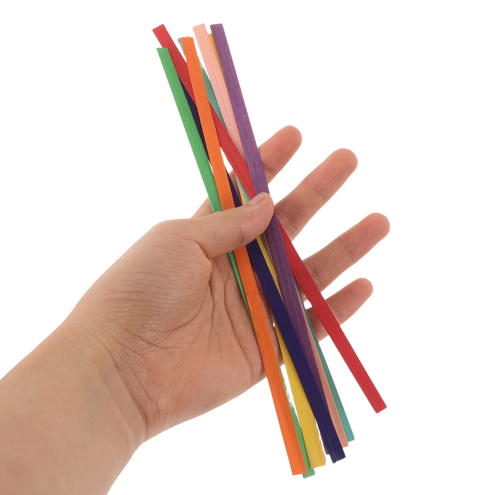 

150Pcs Bamboo Cane Webbing Flat Colored 8Inch for DIY Basket Weaving Furniture Repair Craft Supplies Flat Cane Webbing