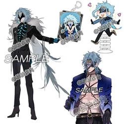 II Dottore Standing Anime KeyChain yuan shen Key Chain Women Creative Print charms Figure Model Plate Key Ring Acrylic Gift