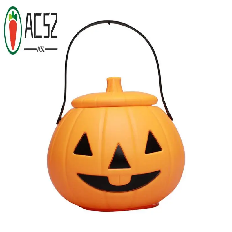 

AC52-Halloween Pumpkin Lantern Children Portable Pumpkin Lantern Halloween Portable Pumpkin Bucket Children