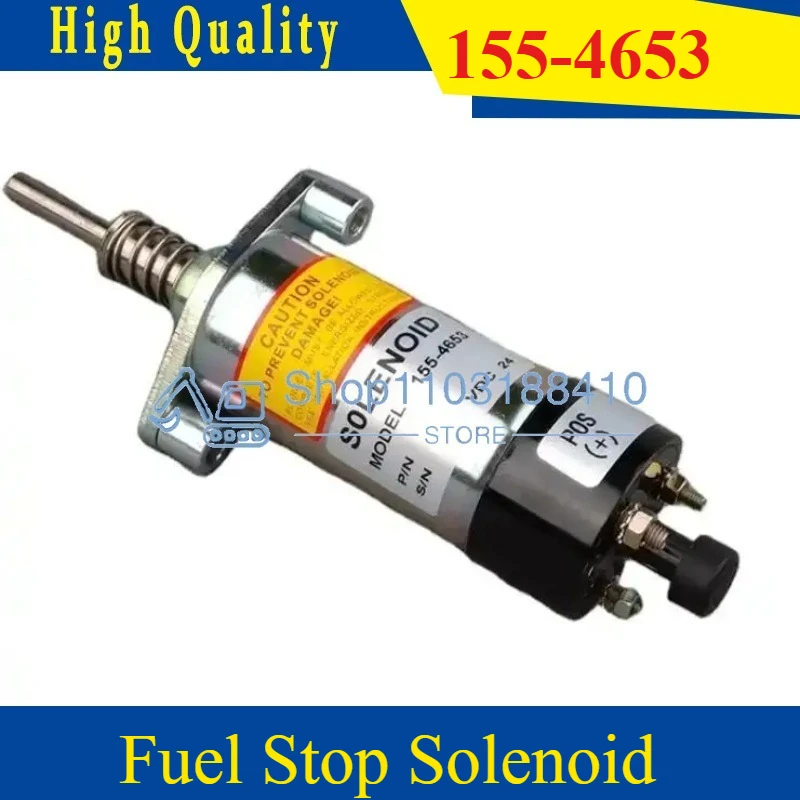 

E330B E330C Fuel Stop Solenoid 24V 155-4653 for Caterpillar CAT Shutoff solenoid shutdown solenoid
