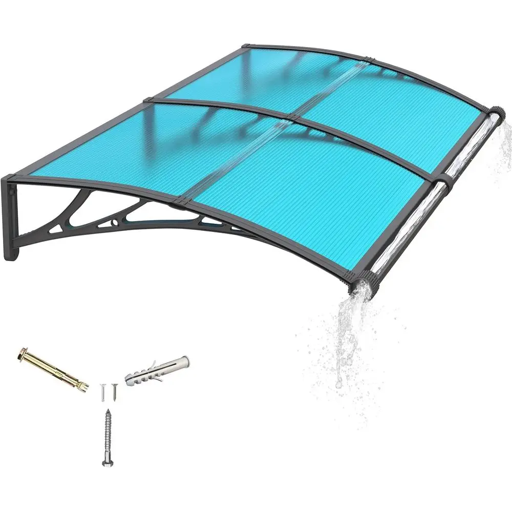 

Awning or Door Entrance,40x60 inches Awnings or Dowith Separate Drainage,ront Door Awning Exterior,Polyte UV, Rain, and Protecti