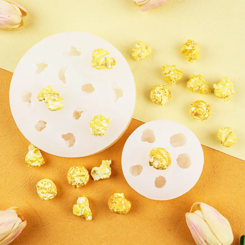 Three-dimensional Simulation Popcorn Shaped Silicone Mold/handmade DIY Scented Candle Plaster Stone Clay Sculpture Candle Mold