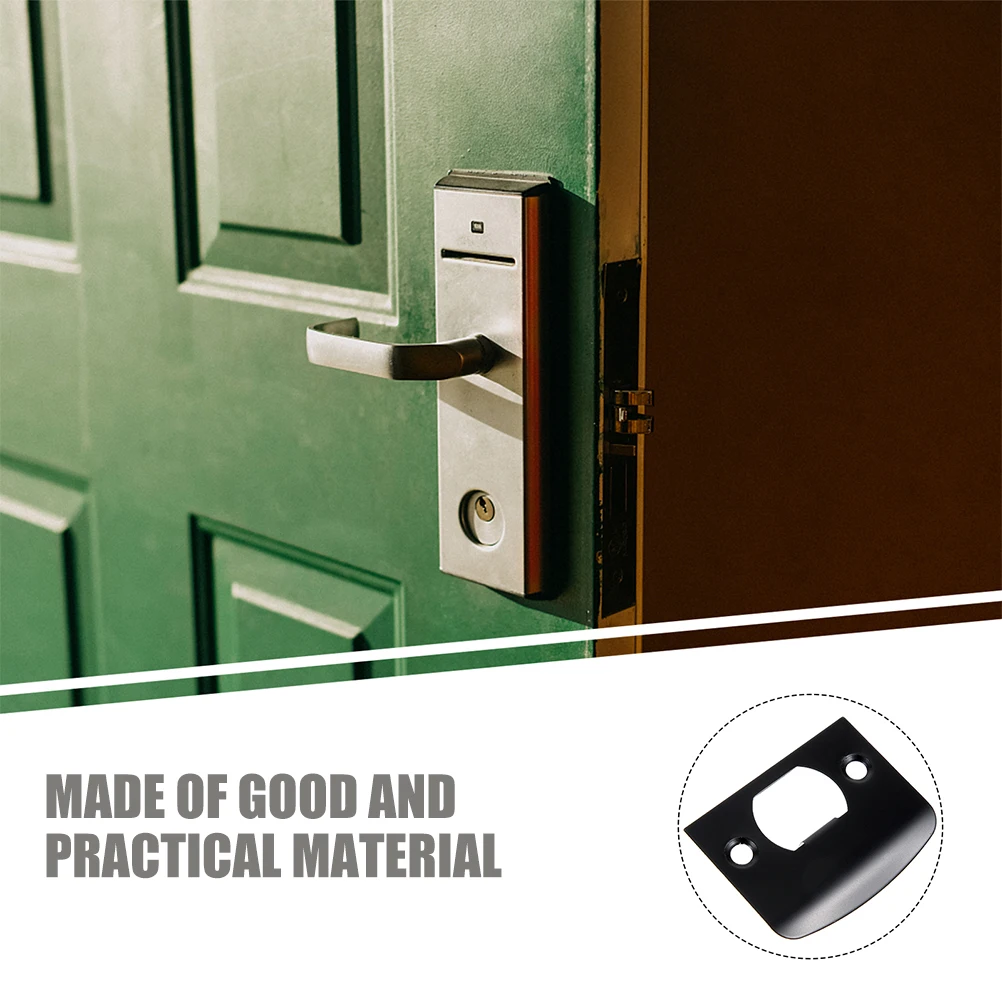 

D-Shaped Lock Tongue Guide Plate Durable Metal Door Latch Plate for Wooden Doors Room Locks Easy Install Buckle Box Screws