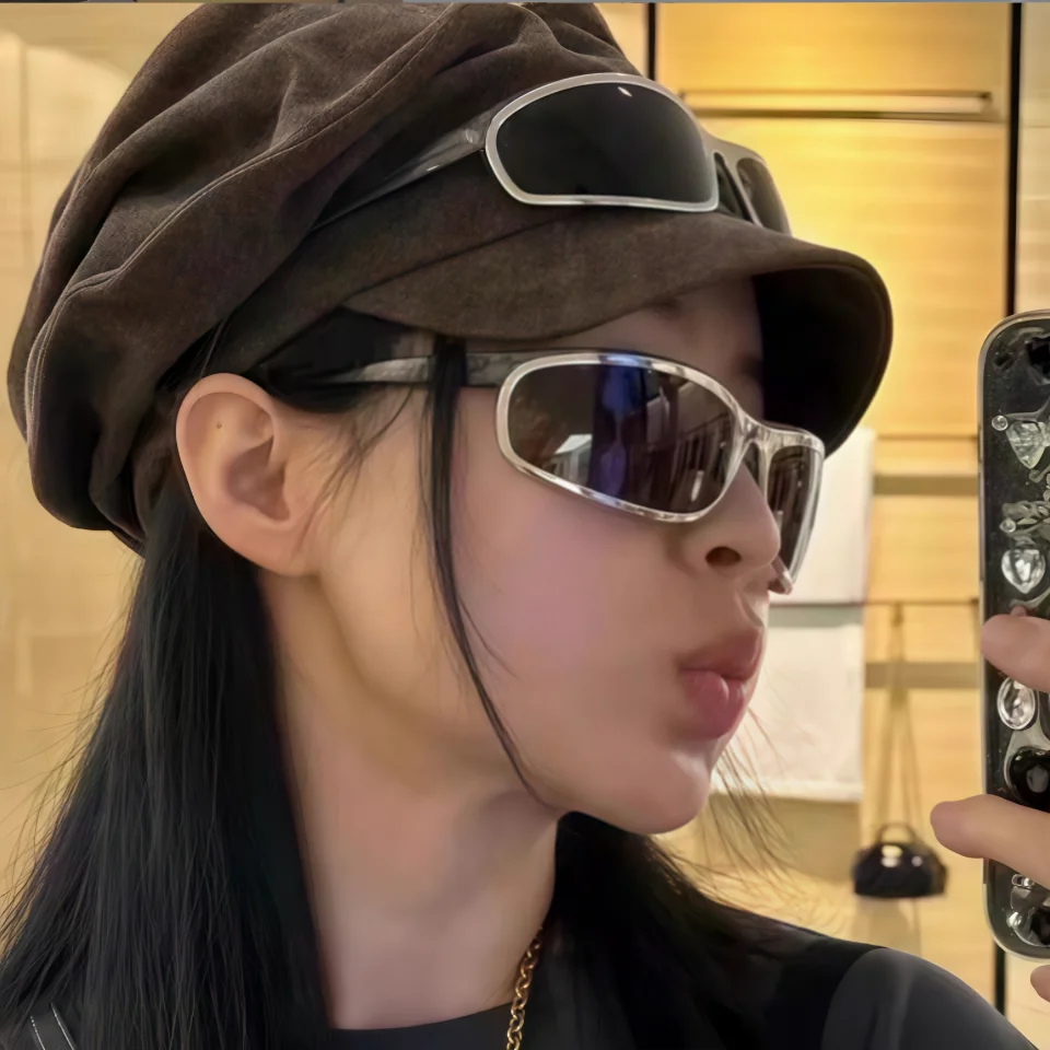 

Современные авангардные солнцезащитные очки в стиле стритстайл для спорта и повседневной носки, универсальные городские, прямоугольные, с защитой от УФ-излучения для активного отдыха