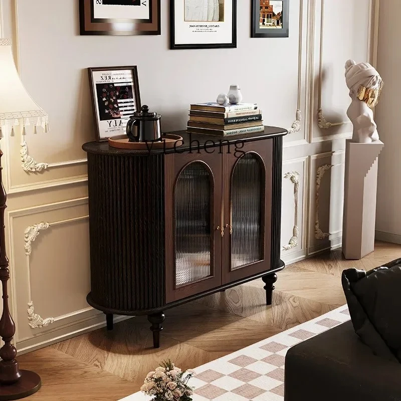 GZ-28 Retro American Side Cabinet Simple Light Luxury Storage Locker Against The Wall Corner Cabinet