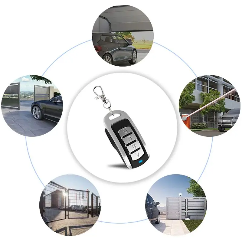 Universal Garage Door Remote Control 280MHz to 868MHz Multifrequency Command Transmitter 433mhz Fixed Code Gate Keychain