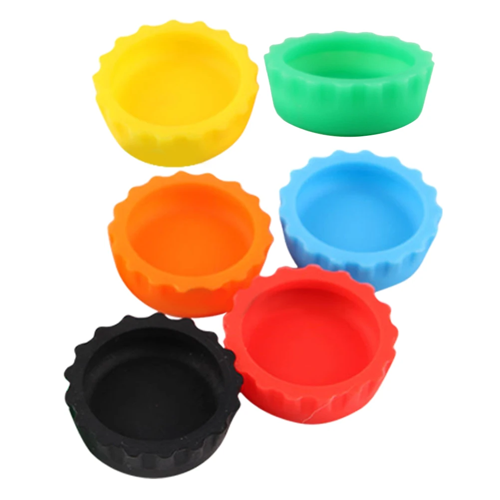 

6Pcs Non Slip Reptile Food Bowls Silicone Mixed Color Gecko Water Feeding Dish for Lizards Bearded Dragons Snakes Hermit Crabs