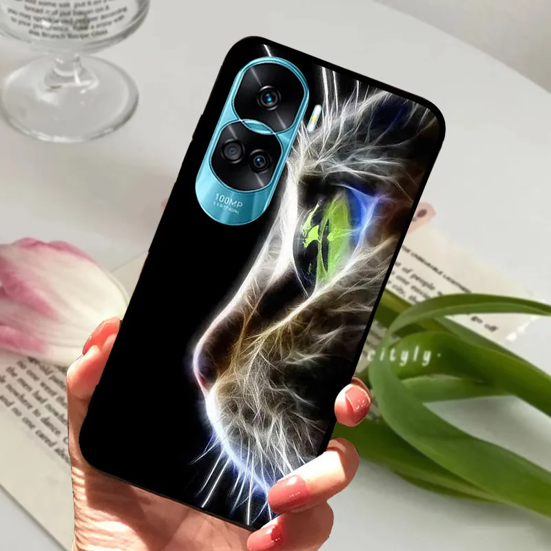 For Honor 90 Lite Honor90 Pro 5G Case Silicone Soft Painted Black Bumper Funda Coque for HONOR 90 Pro 90Lite Protective Bag