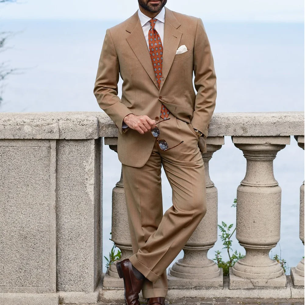 

Men's Suit Two-piece Single-breasted Slim Fit and Fashionable Commuting Suit Casual and Comfortable Groomsman's Dress Man Suits