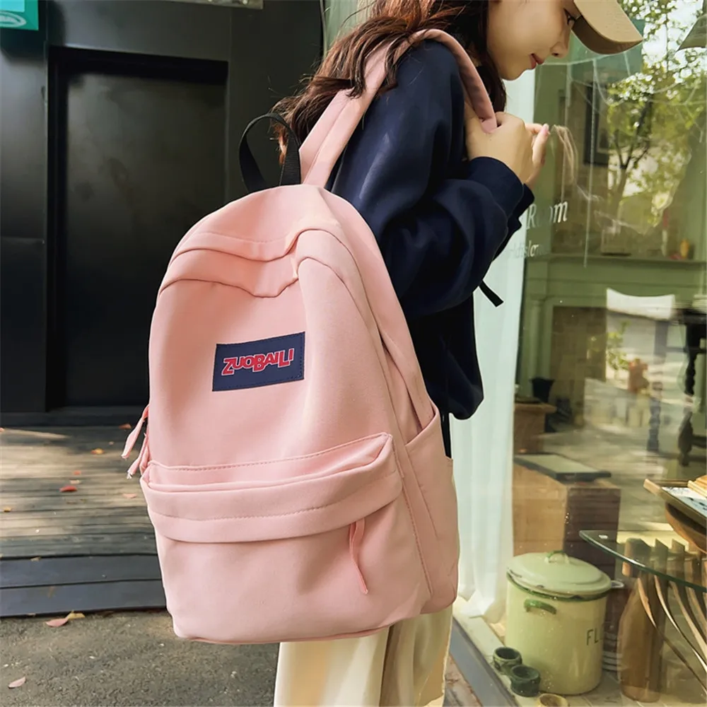 13 Candy Colors Nylon Women Travel Large Capacity Fashion Backpacks Teenager Boys Girls School College Students Simple Bookpacks