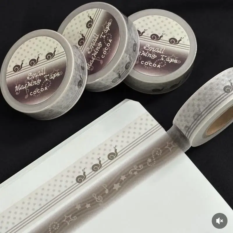 〔CCA13〕Cute Snail Musical Notes Decorative Masking Tape Hand Account Decorative Planner DIY School Stationery Stickers