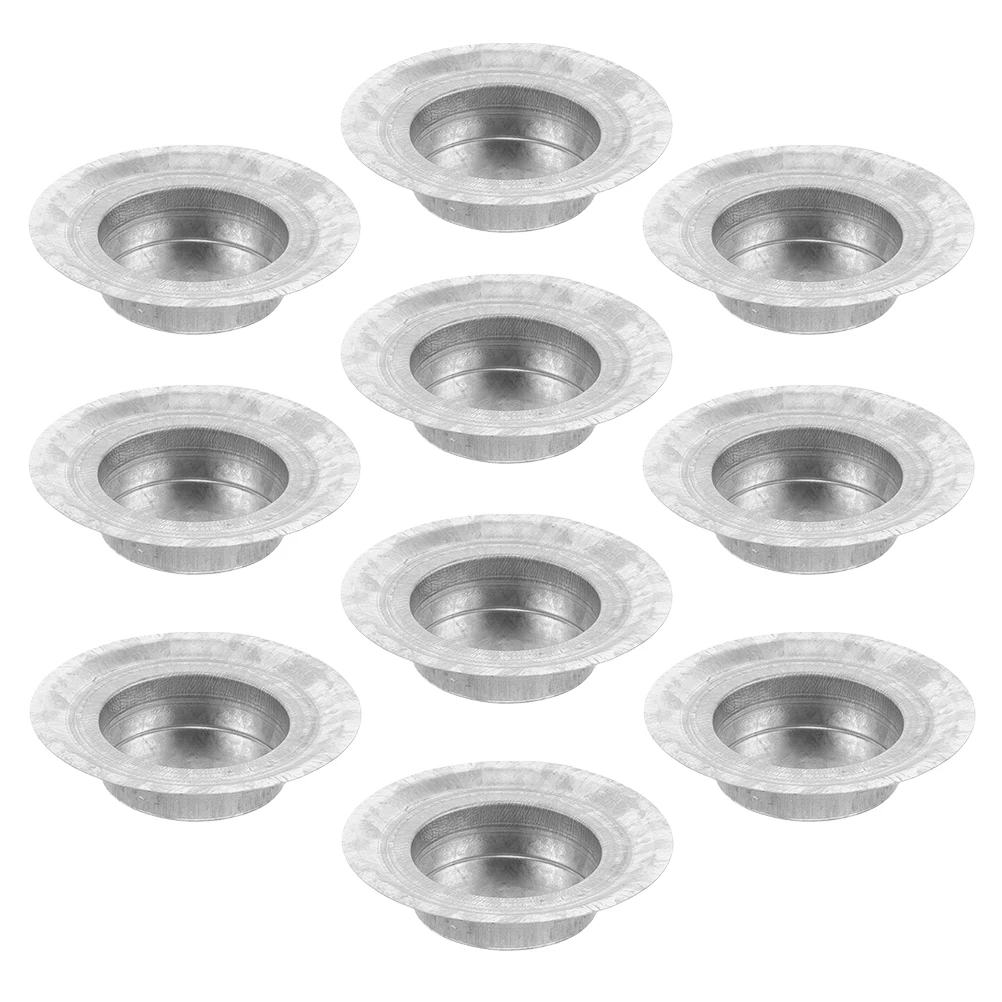 

10pcs Stainless Steel Jar Holder Heat-Resistant Metal Tea Light Lid Insert For Regular Mouth Jars Sturdy Decorative