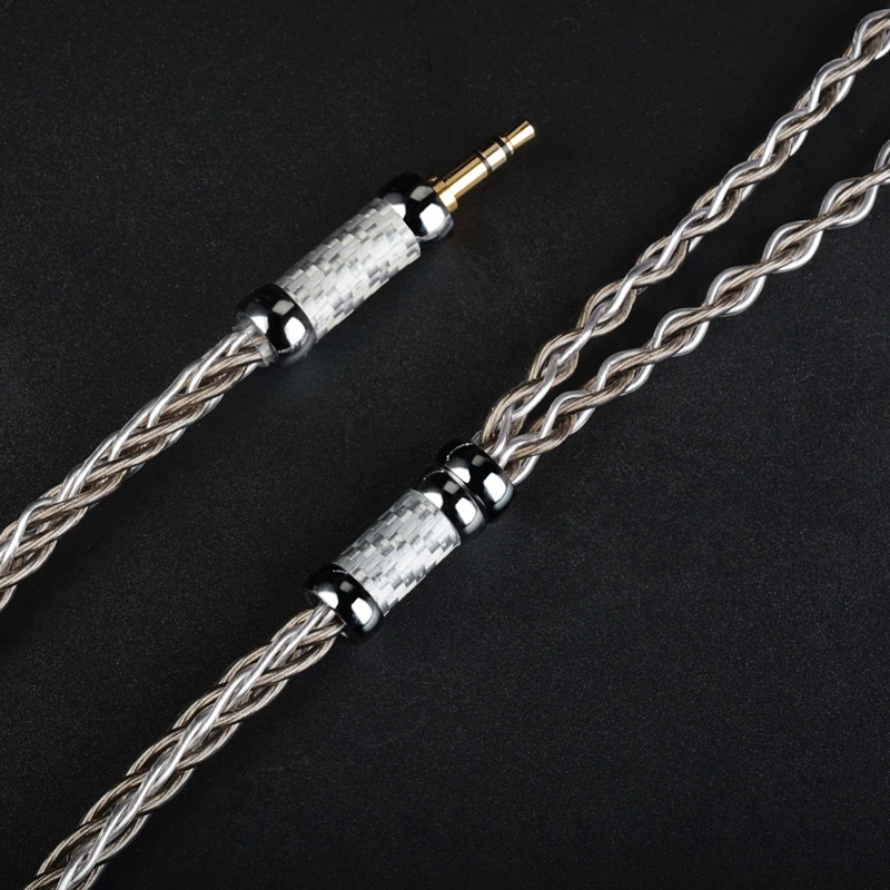 NiceHCK SilverCat Earphone Wire 8 Core Silver Plated Alloy Upgrade Cable 3.5/2.5/4.4mm MMCX/0.78mm 2Pin for SE846 Yume2 Winter