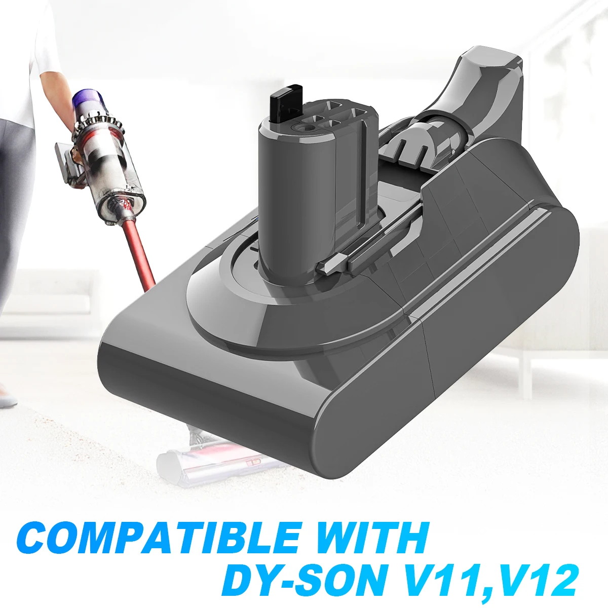 Replacement for  V11 battery click-in replaces     vacuum cleaner  lithium 