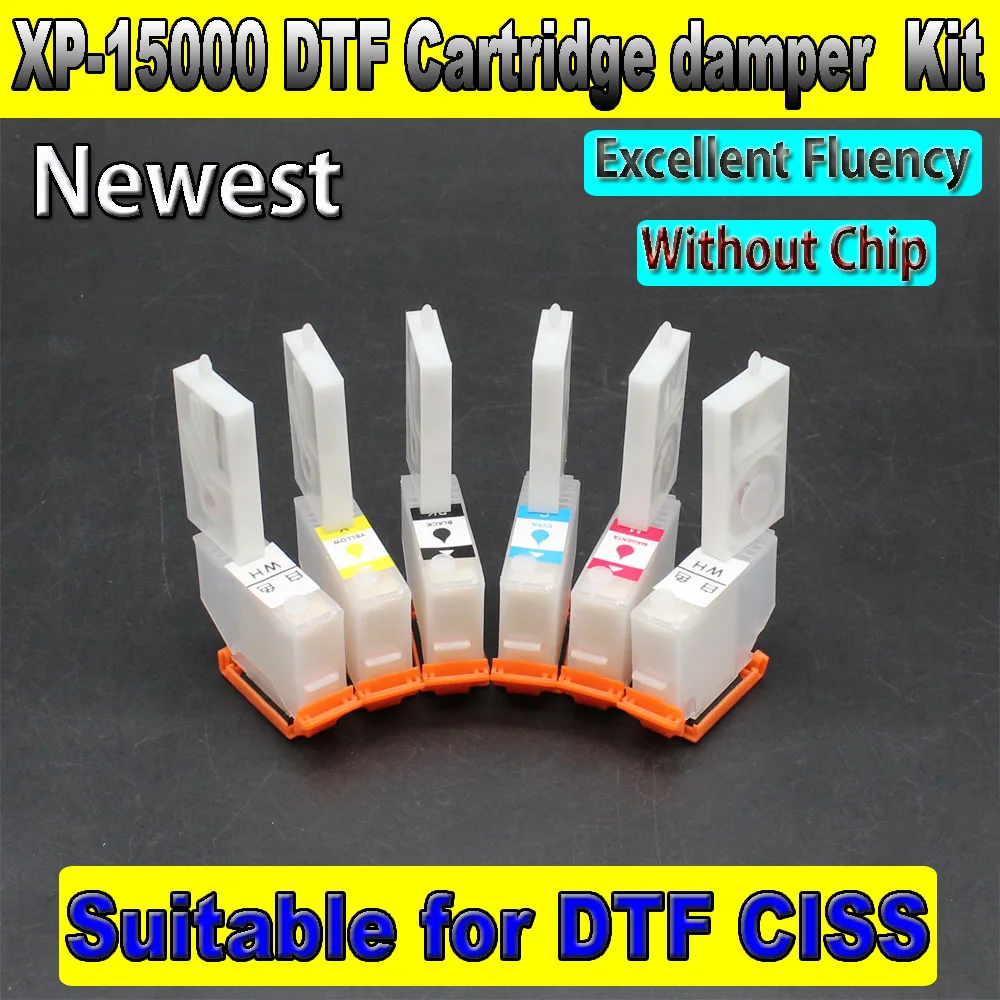 6PCS For Epson XP-15000 Cartridge DTF Damper Kit For XP15000 15010 15080 Modification DTF White Ink CISS High Fluency Ink System