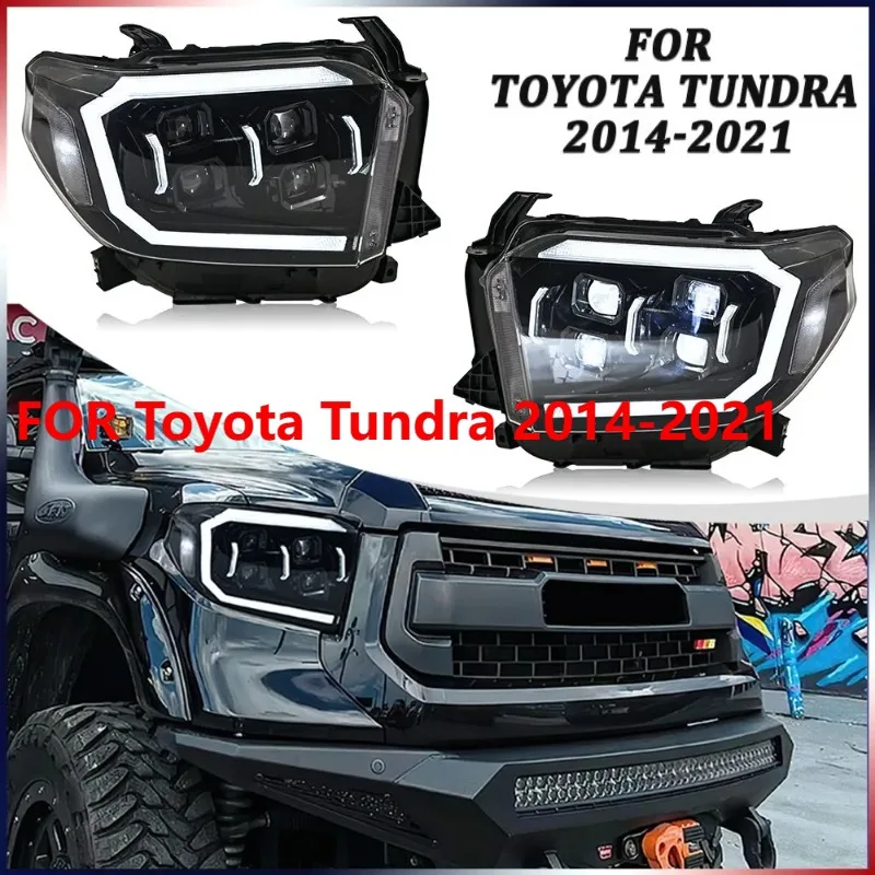 

Для Toyota Tundra 2014-2021 светодиодные фары проектора, комплект передних фар DRL в сборе