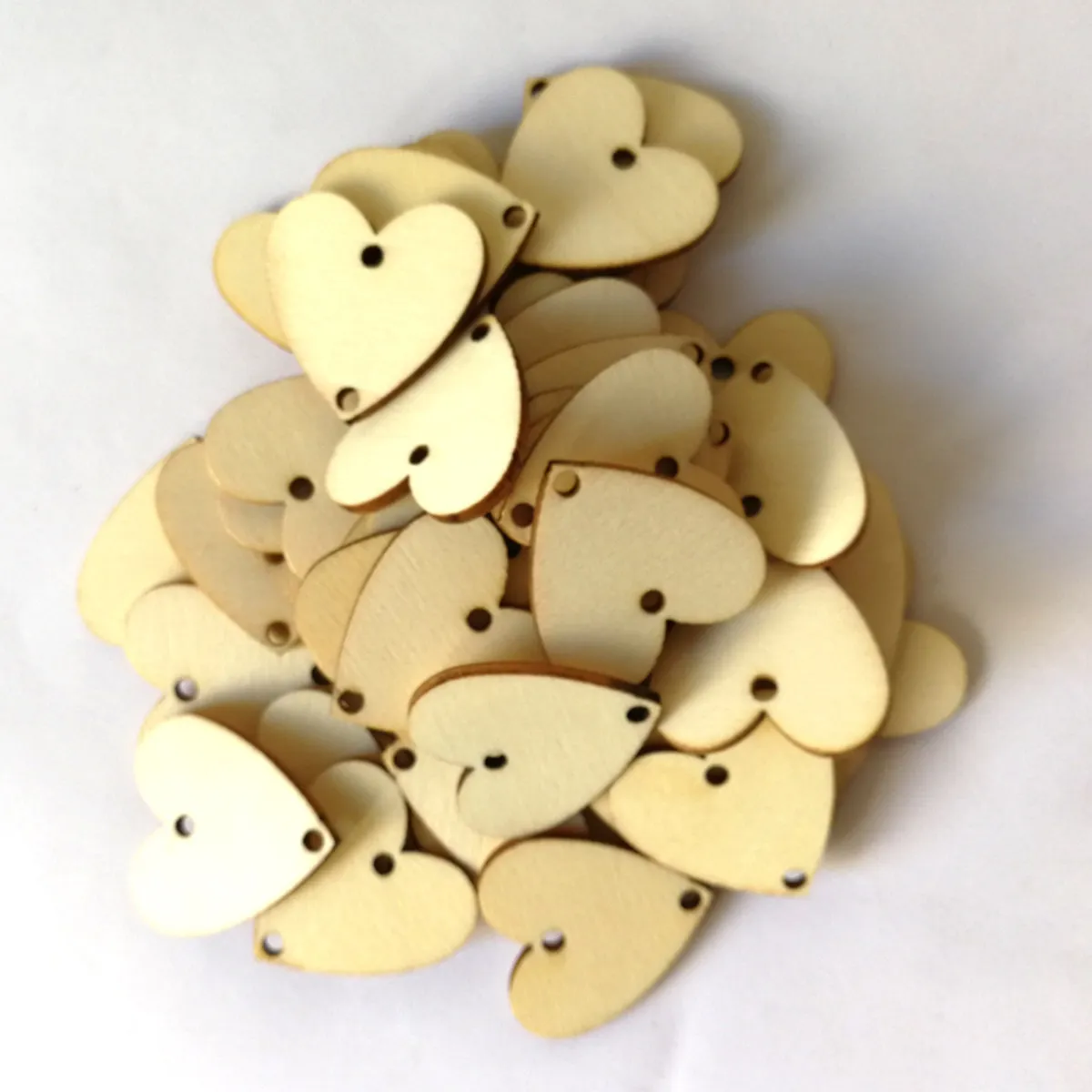 1 Plaque 1 Rope 50 Heart Wooden Slices Birthday Hanging Wooden Plaque Calendar DIY Reminder Board for Home Wall Decoration Gift