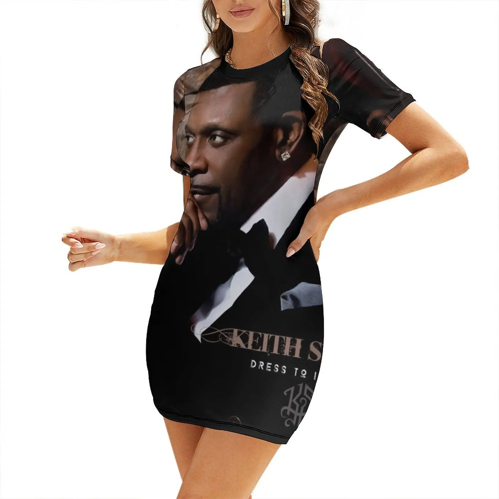 Keith Sweat dress to impress Short-Sleeved Dress elegant women's sets Dance dresses luxury women's party dress evening prom