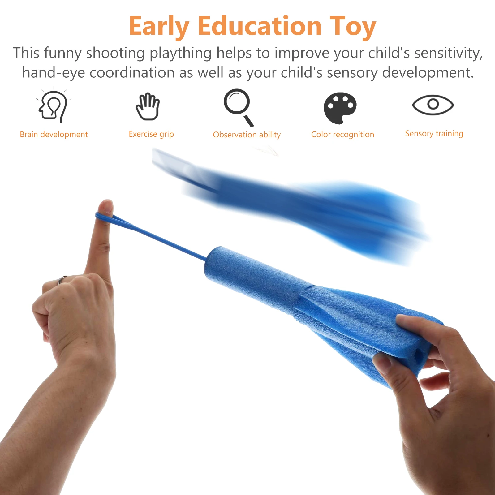 

8pcs Finger Rockets Environmental Protection Material Safe Kids Learning Plaything For Early Education Space Saving Funny