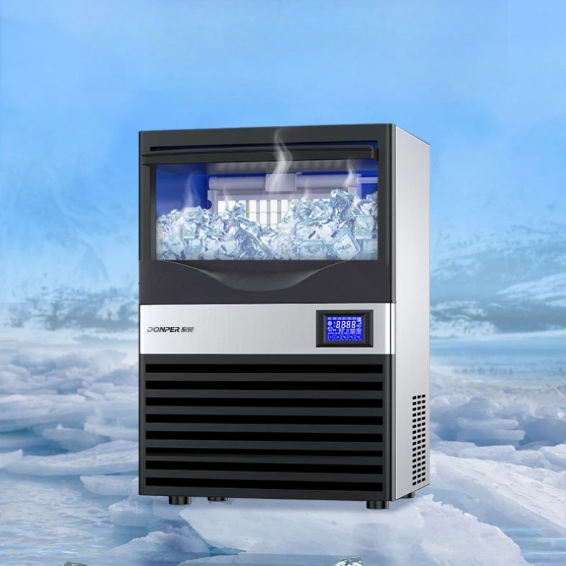 Small-sized Milk Ice Maker Tea Shop's Fully Automatic Ice Maker Machine Commercial Furniture Macchina Del Ghiaccio ZYZBJ60