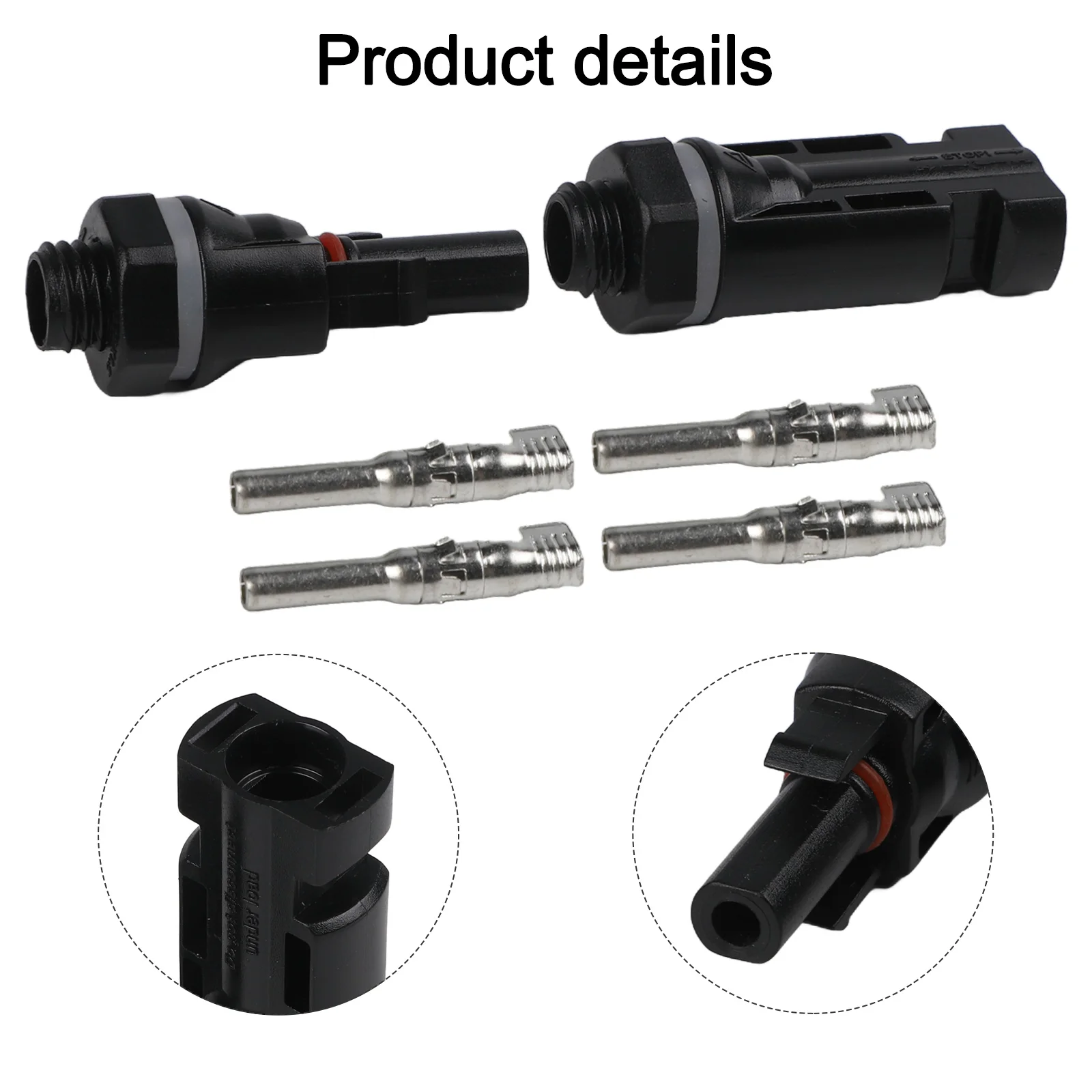 5 Pair Solar Connector Set Socket Coupling Power Distributor for 2 5mm 4mm 6mm PV Cables 30A DC1000V Insulation Material PC